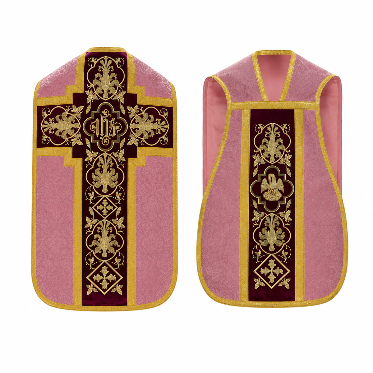 Roman Chasuble with Cross Pink