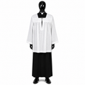 Smooth linen surplice with decorative clasp KM01-015
