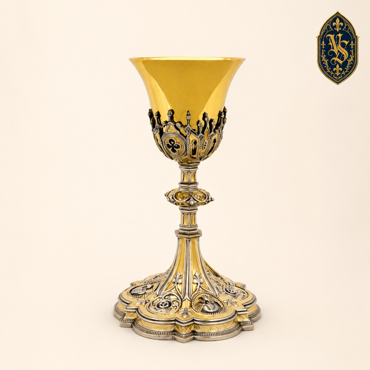 Kielich mszalny bicolor, bogato zdobiony 24 cm – KSCM-026