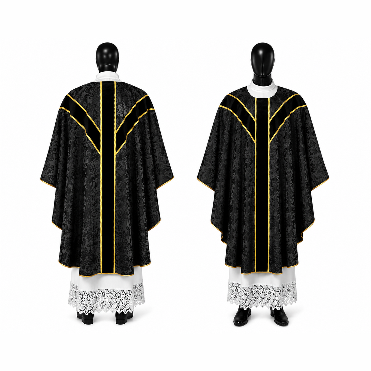 Black semi-Gothic Chasuble