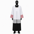 Surplice with guipure lace and small flowers KM01-009