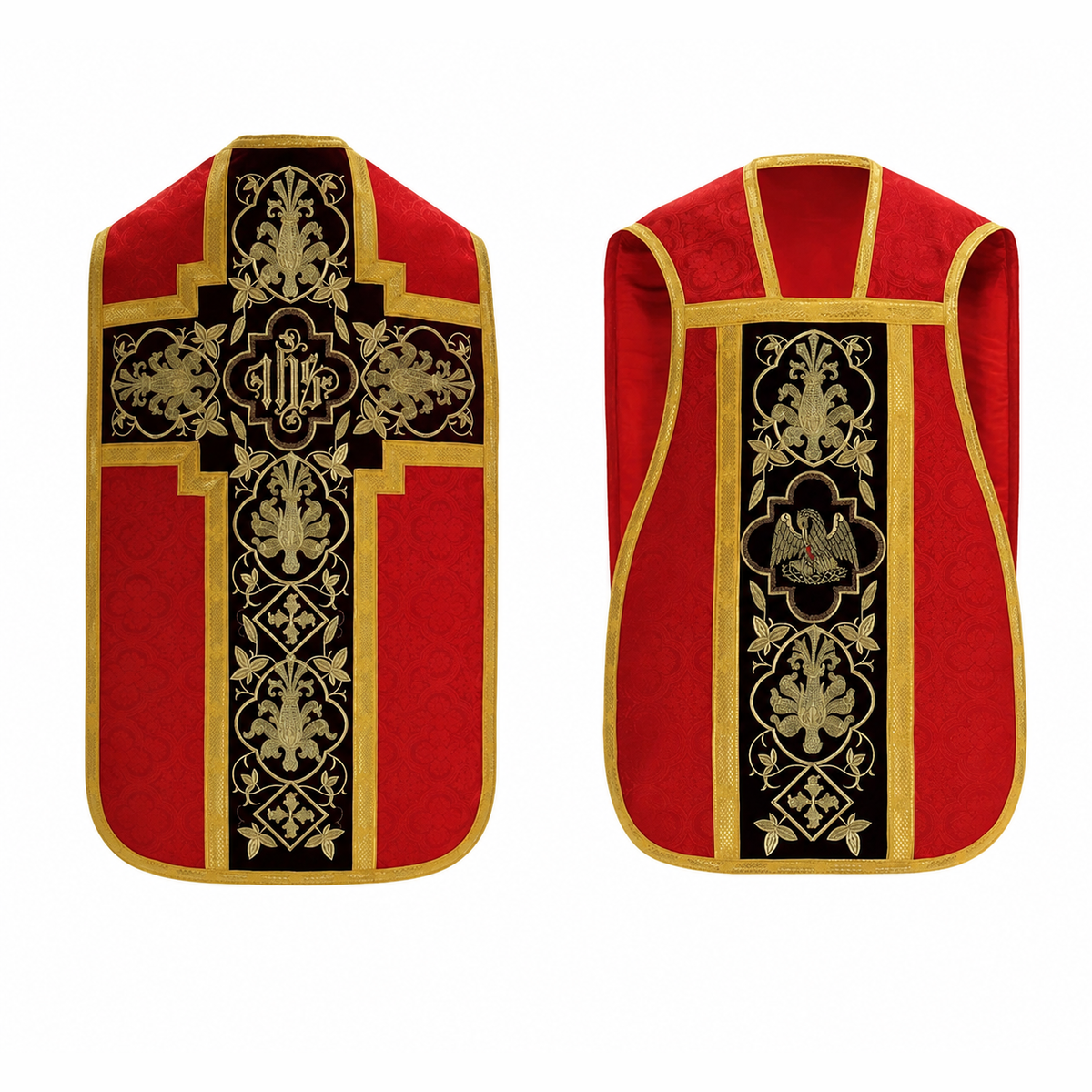 Roman chasuble with cross Red