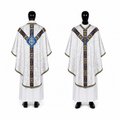 White semi-Gothic chasuble