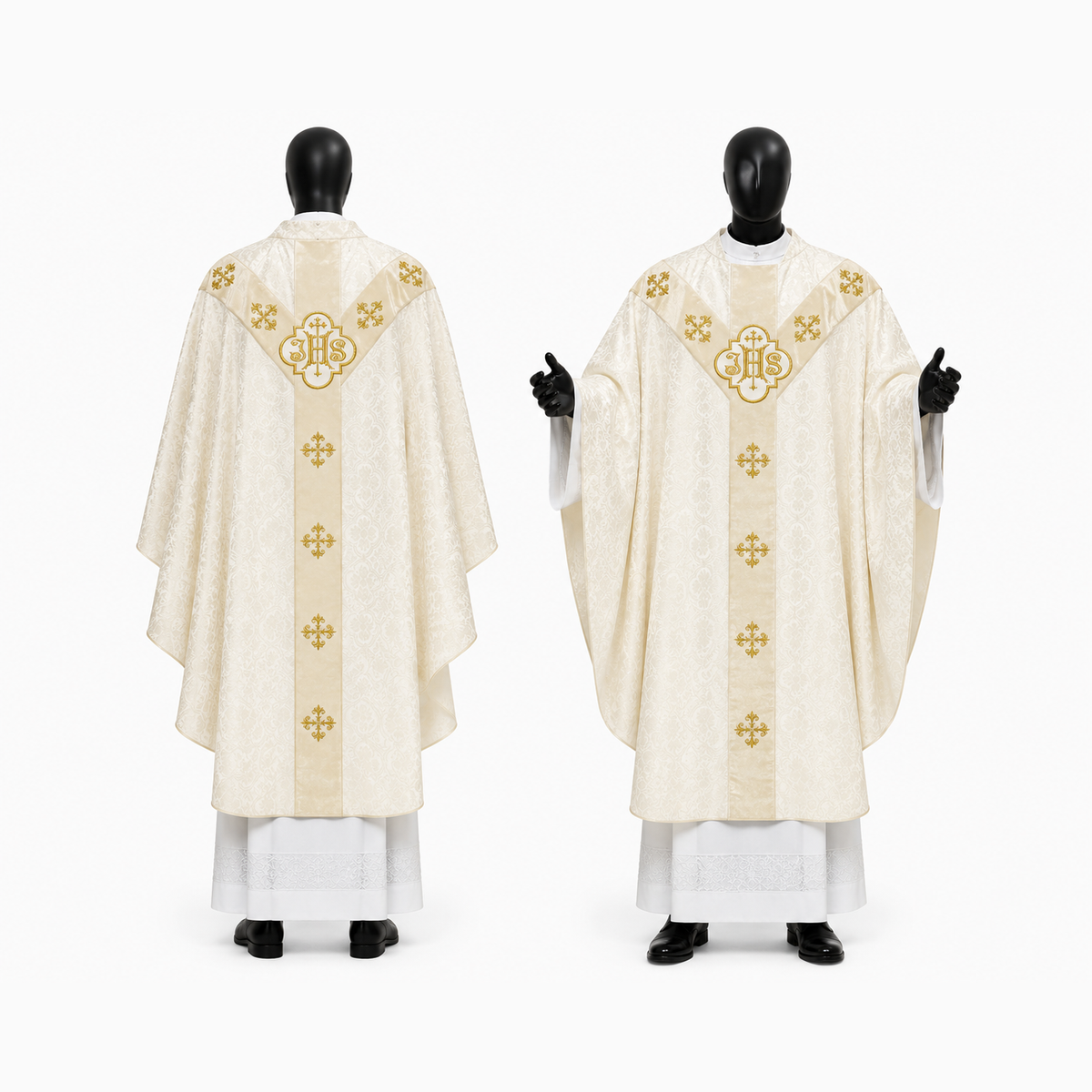 Semi-Gothic Cream Chasuble