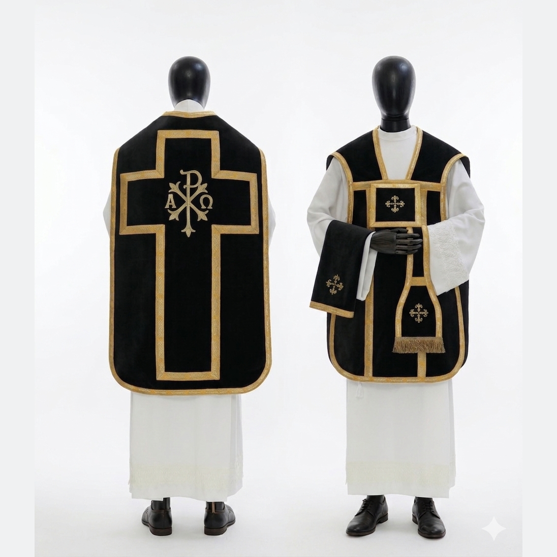 Roman Chasuble Black