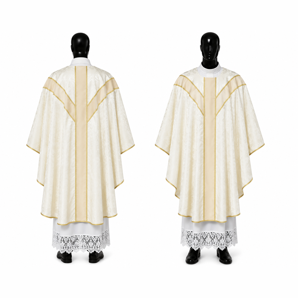Semi-Gothic Cream Chasuble