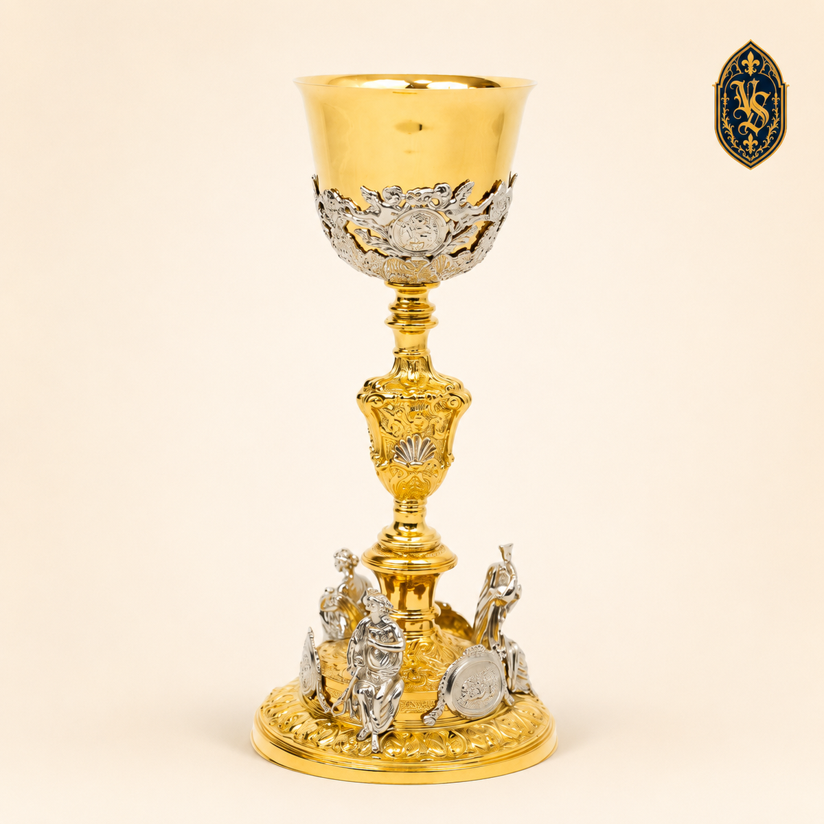 Kielich liturgiczny „Trzy Cnoty Boskie” – kopia z Rzymu 1844 – KLBIK-001