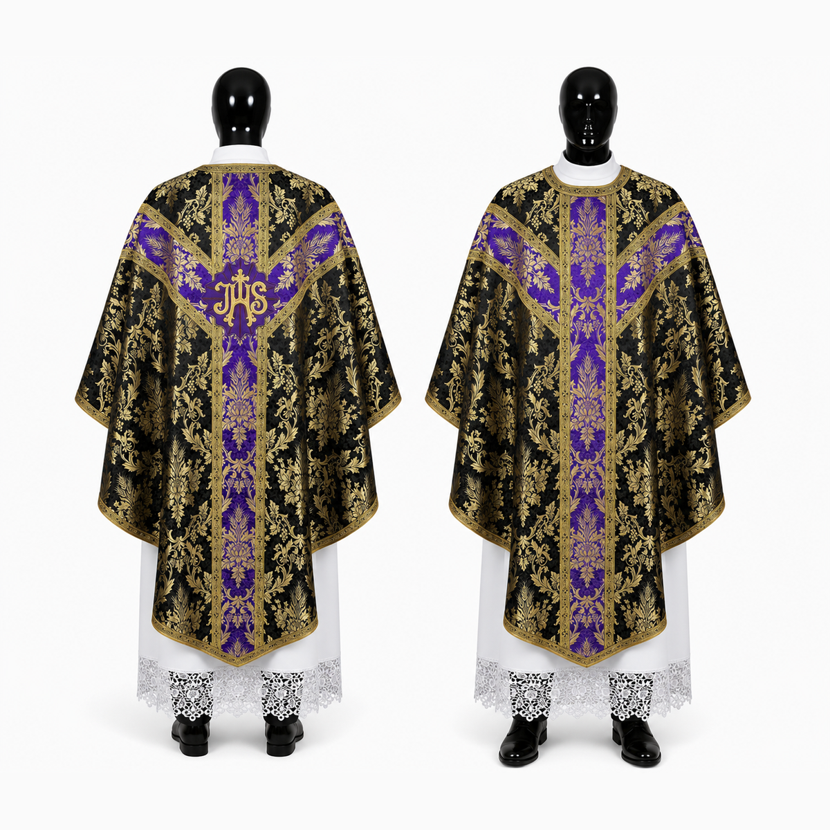 Semi-Gothic Chasuble Black / Violet