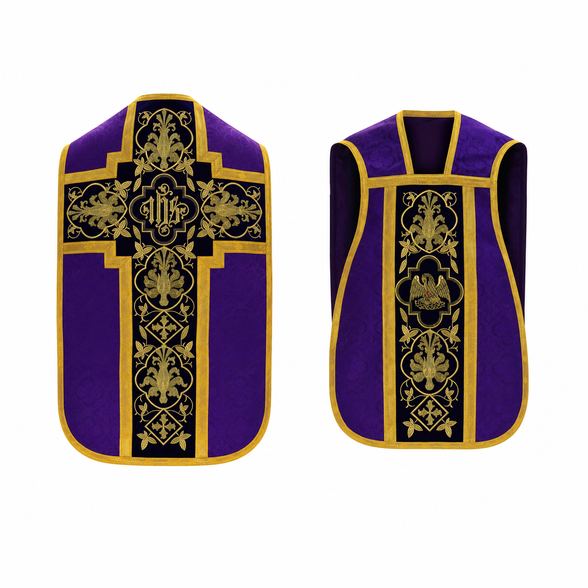 Roman chasuble with cross, Purple