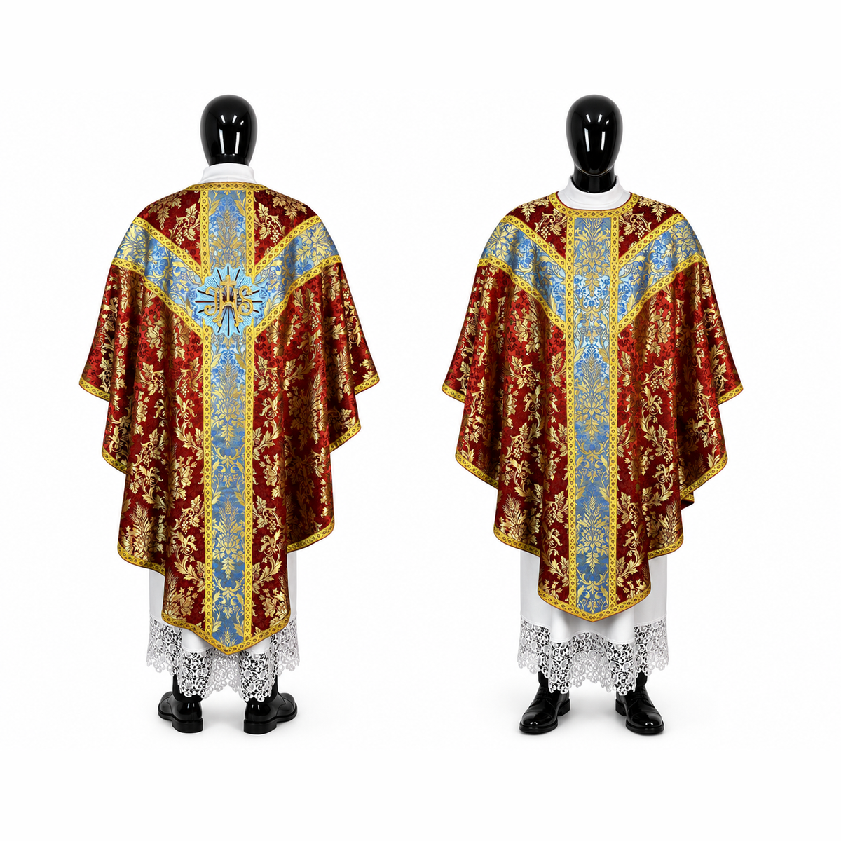 Semi-Gothic Chasuble Red and Blue
