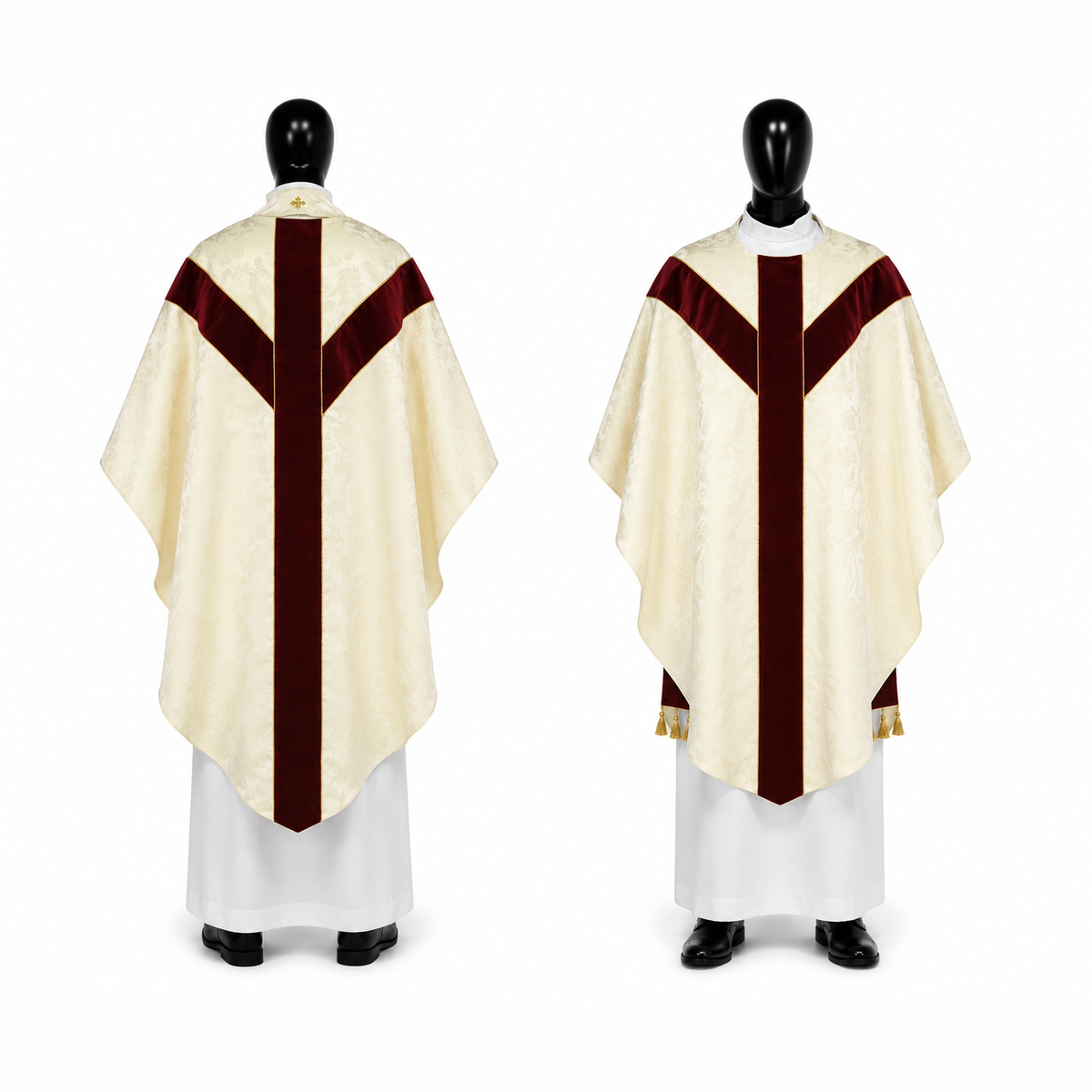 Semi-Gothic Chasuble, Cream