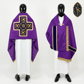Welon liturgiczny fioletowy z haftem IHS – WLKRB-010
