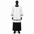 Surplice with insert - guipure with small flowers KM01-013