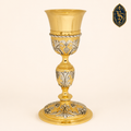 Kielich mszalny złocony z srebrzonymi ornamentami 26 cm – KSCM-019