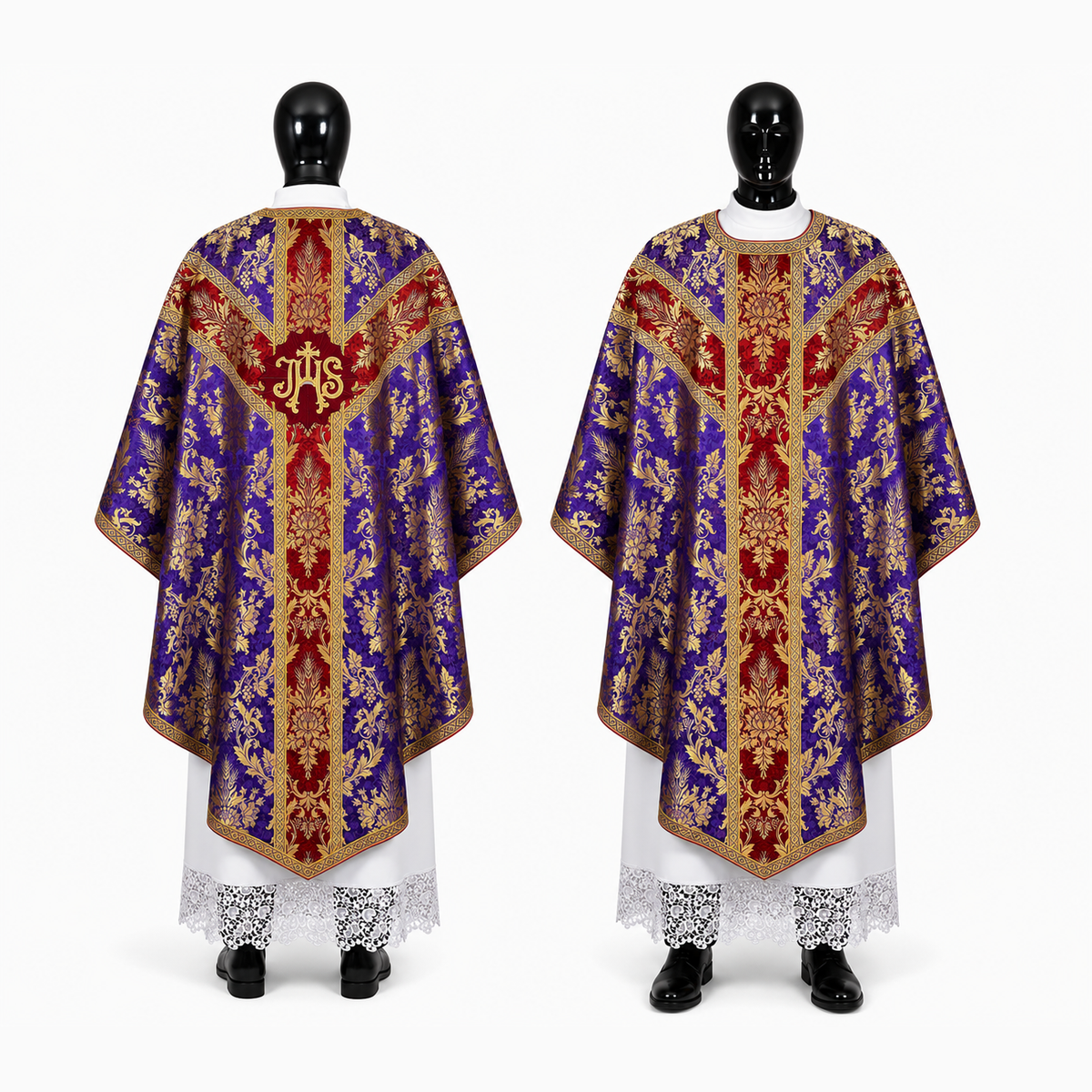 Semi-Gothic Chasuble Violet and Red