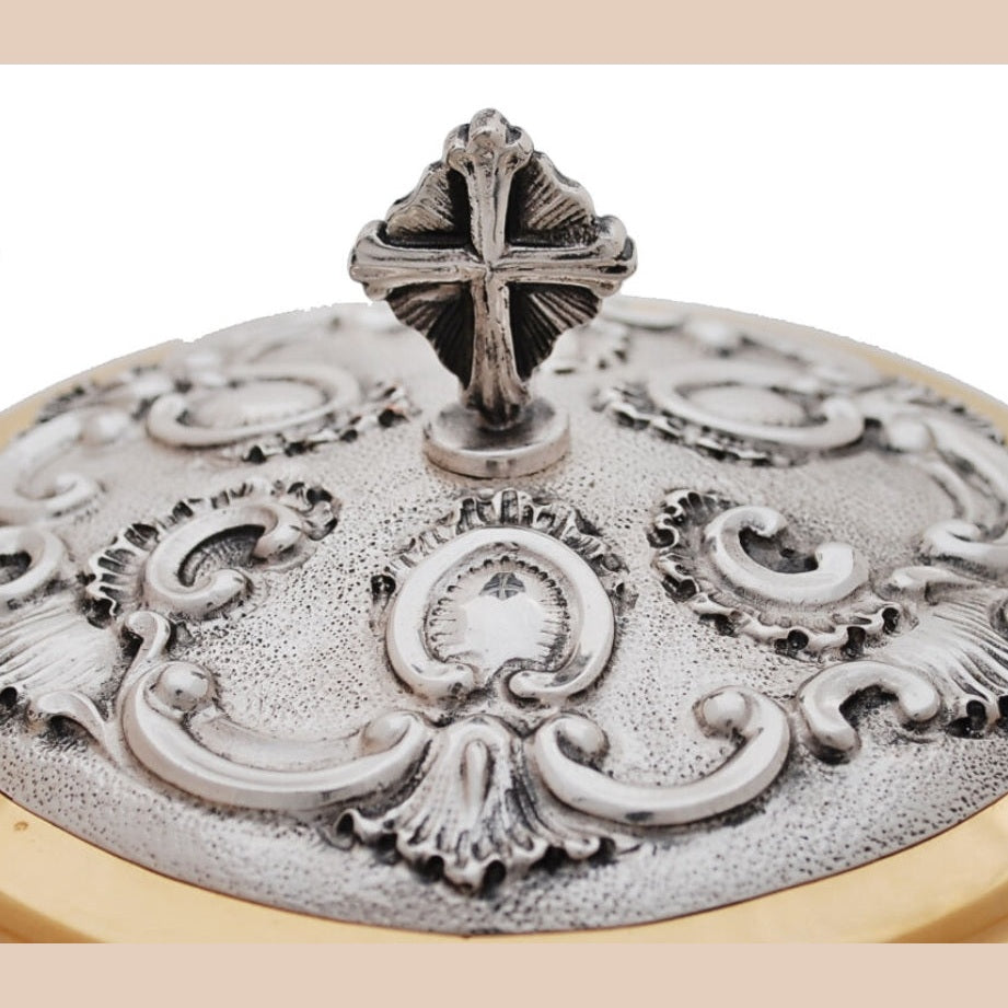 Cyborium liturgiczne bicolor, bogato zdobione 27 cm – CBSCM-005