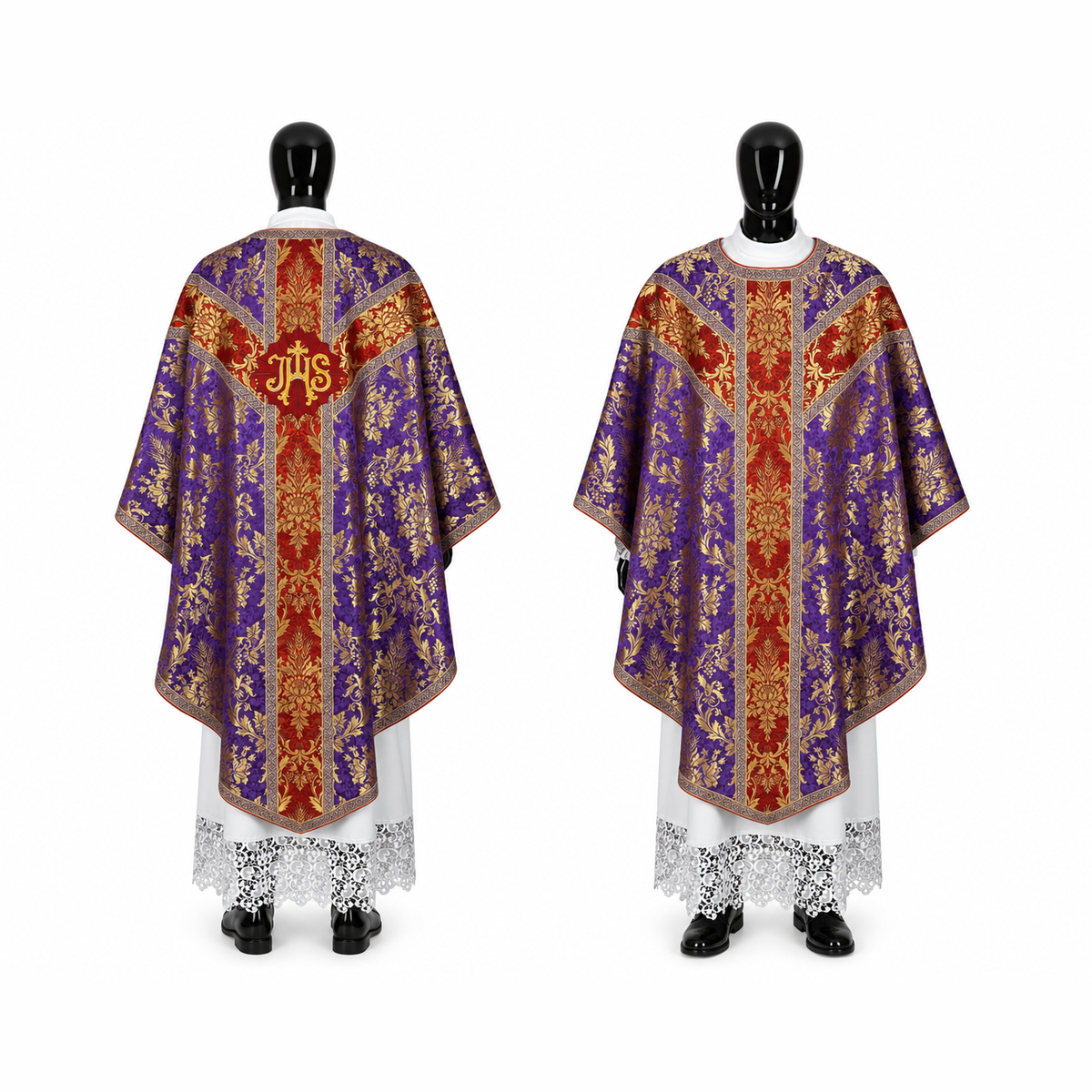 Semi-Gothic Chasuble, Purple and Red