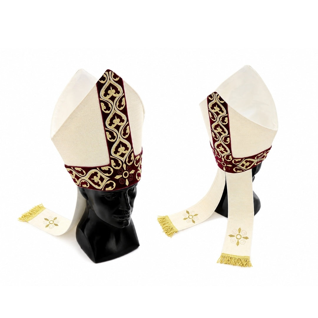 Cream Liturgical Mitre