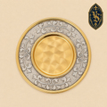 Patena liturgiczna złocona z ornamentem roślinnym – 15 cm – PSCM-017