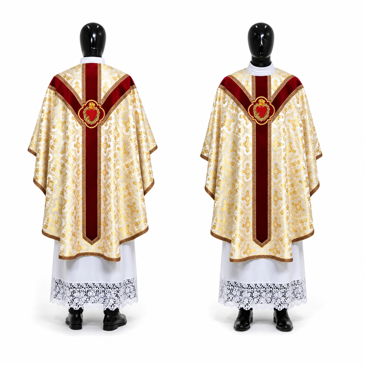 Semi-Gothic Cream Chasuble