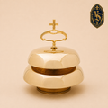 Gong mosiężny podwójny 32/25 cm z młoteczkiem – GSCM-004